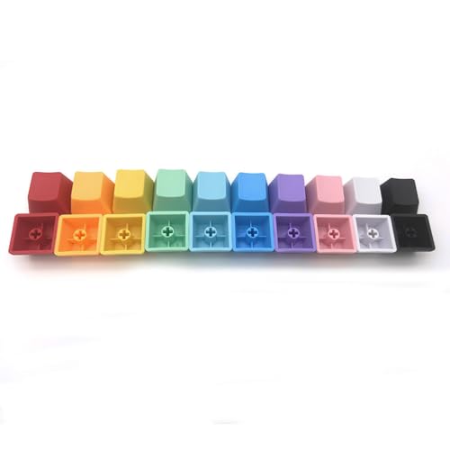 Image of OEM Profile Blank Keycaps PBT Rainbow Mixed Colors 1U R4 Keycap for MX switches Mechanical Keyboard (Mixed Colors, 20pcs)