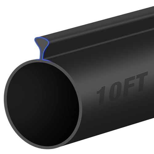 ToLanbbt 10FT Garage Door Seals Bottom Rubber - 0.2 Triangle Weather Stripping for Single Track EPDM Garage Door Threshold Weatherproofing Strip Replacement Blocks Cold/Hot Winds Black