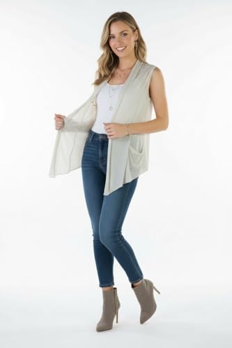 Image of ToBeInStyle Womens Open Front Casual Shrug Lightweight Layering Cardigan Sleeveless or Short Sleeve