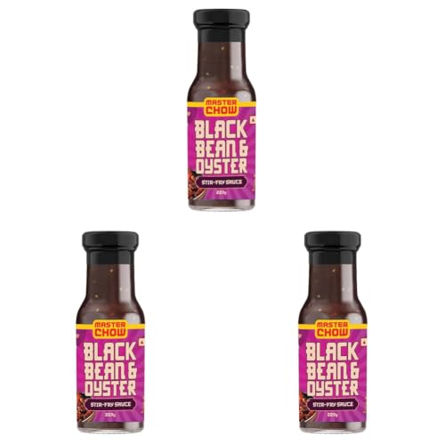 Image of MasterChow Black Bean, Chilli & Garlic Stir Fry Cooking Sauce - 220 GMS | Medium Spicy | Serves 4-5 Meals | Tokyo Drift Sauce (Pack of 3)