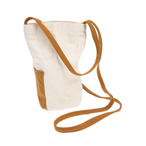 Zerodeko Canvas-Tasche zum Tragen Wasserflaschentasche mit Trinkbecherhalter Schultertasche für Outdoor und Alltag Regenschirmtasche Integriert Leicht und Praktisch