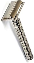 Spade Double Edge Safety Razor for Men, Stainless Steel Shaving Machine, Classic Single blade razor, Silver finish. (5, blad) (SILVER-No.333B)