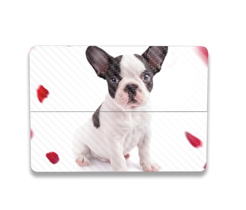 Image of MightySkins Carbon Fiber Skin Compatible with Microsoft Surface Laptop Studio 2 (2023) Full Wrap Kit - Furry Frenchie | Protective Durable Textured Carbon Fiber Finish | Made in The USA