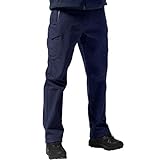 FREE SOLDIER Men's Outdoor Softshell Fleece Lined Cargo Pants Snow Ski Hiking Pants with Belt (Dark...