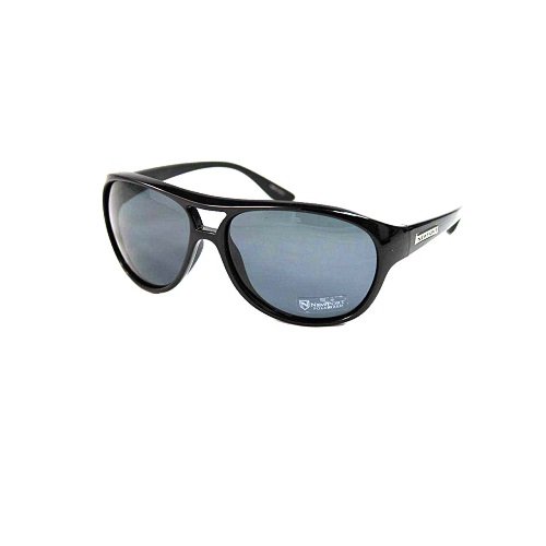 Monaco Sunglasses, Shiny Black Frame/Grey Lenses
