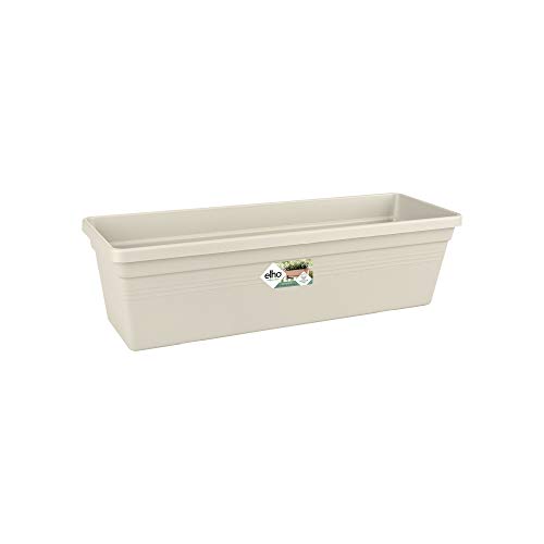 Elho Green Basics Trough 50 - Jardinera - Cotton White - Exterior & Balcón - L 16.5 x A 49 x A13.7 cm