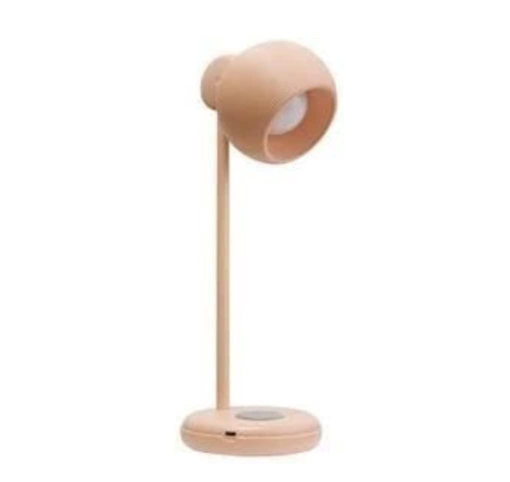 Lámpara De Lectura Lámpara De Escritorio LED Recargable, Atenuación Táctil, Lectura, Protección Ocular, Dormitorio, Mesita Noche, Sencilla, Luz Nocturna para Ojos(Pink)