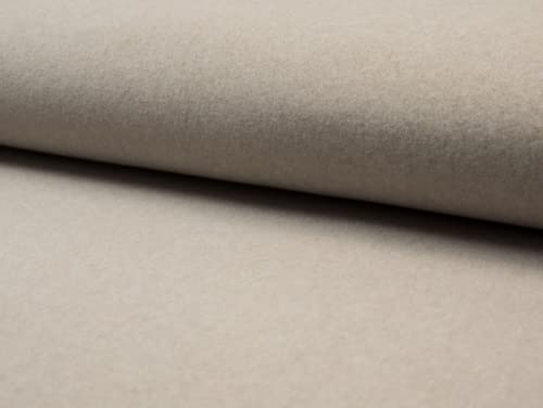 Tela polar de algodón orgánico gris pardo Melange - por metro