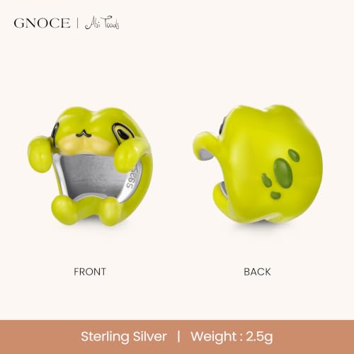 Image of GNOCE Cute Dancing Frog Charm,Abi Toads Hug Bead 925 Sterling Silver /Silver Plated Dangle Charms Fit Bracelets & Necklace, Hand-Finished Keepsake Jewelry Gift for Women Men BBF