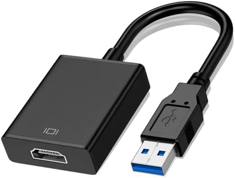 Adaptador USB a HDMI 1080P, convertidor de vídeo USB 3.0/2.0 de a...