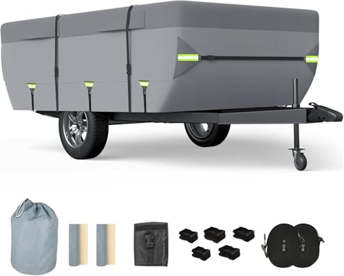 Pop Up Camper Cover Fits 8'-10', 7 Layers Top& 3-Layer Side...