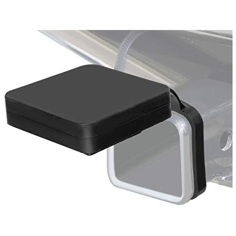 WOFTD Trailer Hitch Tube Cover, 2-Inch Rubber Trailer Receiver Plug Cap Fits Standard 2" Trailer Hitch receivers Class 3 4 5 Cover