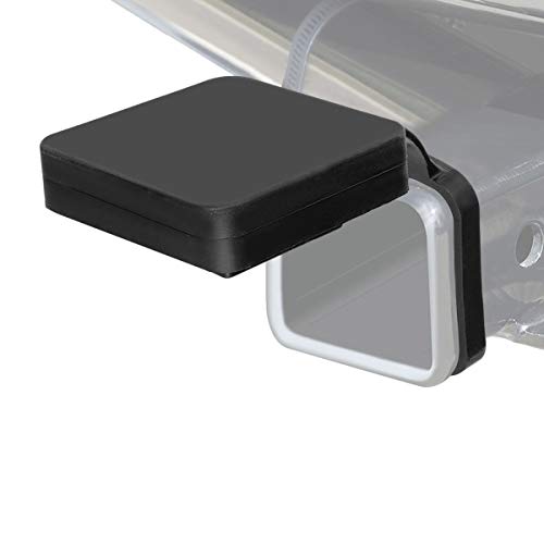 Woftd Trailer Hitch Tube Cover, 2-Inch Rubber Trailer Receiver Plug Cap Fits Standard 2" Trailer Hitch Receivers Class 3 4 5 #TOP27
