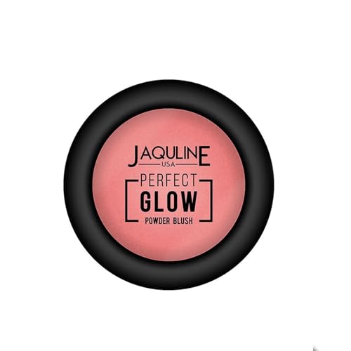 Image of JAQULINE USA Perfect Glow Powder Blush | Highly Pigmented, Soft & Lightweight Formula | Blends Effortlessly | Lasts All Day | Vegan & Paraben-Free | SUNSET HUE, 5g