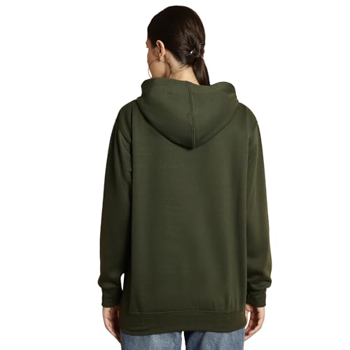 Image of Mack Jonney Solid Hooded Cotton Fleece Sweatshirt for Women (Pack of 2)-MACK50923