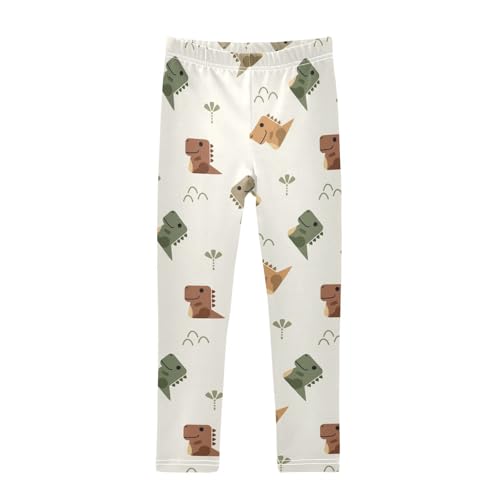 Dinosaur Cute Girls Leggings,Workout Leggings for Girls Toddler Athletic Legging Size for 3-10T