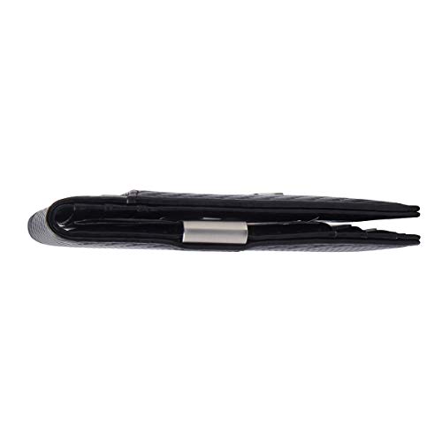 YBONNE New Wallet for Men 2021 with Money Clip RFID Blocking Bifold Made of Carbon Fiber Leather (Black)4