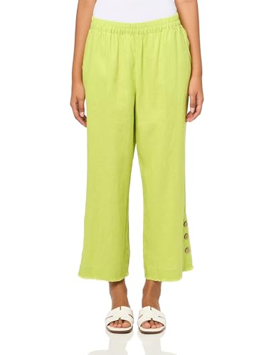 Ali Miles Women's Pull on Wide Leg Pant Front Pockets High Centre Slits