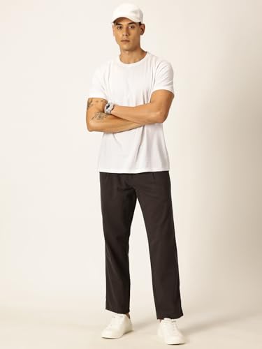 Image of Thomas Scott Men's | Solid | Light Weight | Breathable Fabric | 4 Pocket | Mid Rise | Relaxed Fit | 100% Cotton | Button Waist | Chino Trouser | Pants