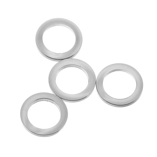 HEMOTON 4pcs Flat Metal Washers for Screws Bike Screw Washers Assorted Flat Repair Bolts Heavy Duty Metal Gaskets for Bicycle Headset Spacer and Stem Headset Spacers