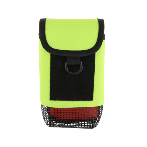 Fiozinx Finger Reel/SMB Safety Surface Marker Buoy Mesh Storage Pocket Scuba Diving Gear Bag Carry Case Pouch for Snorkeling Gear & Equipment (Green)
