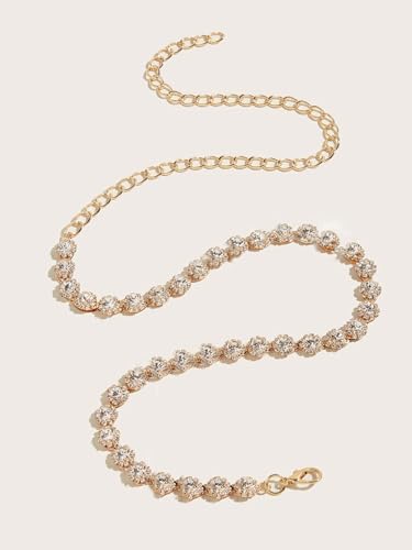 Floerns Women's Rhinestone Dress Belt Sparkly for Formal Wedding Bridal Belt3