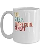 Thorecoin Crypto, Eat Sleep Thorecoin Repeat Mug 15oz, white