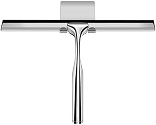 Duschabzieher, Fensterabzieher Edelstahl Abzieher Dusche 12 Zoll Duschwischer mit Wandaufhänger Ohne Bohren für Duschtüren, Badezimmer, Küche, Fenster und Auto Glas Reinigung