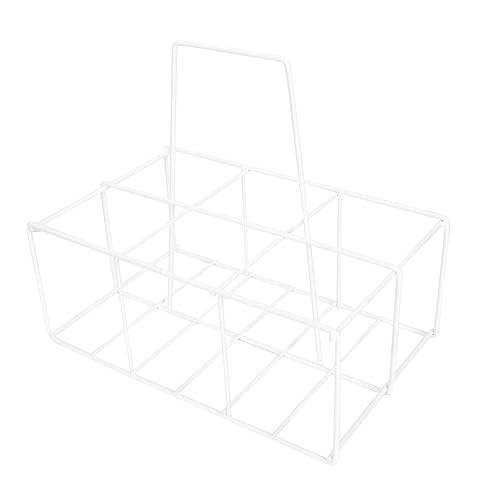 HOLIDYOYO Iron Craft Milk Bottle Holder Rack Versatile Beer Bottle Storage Basket for Kitchen Organization and Practical Use Smooth Finish for Parties and Events