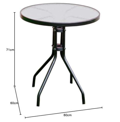 Table de patio de jardin noire pour aménager facilement un balcon étroit - 4