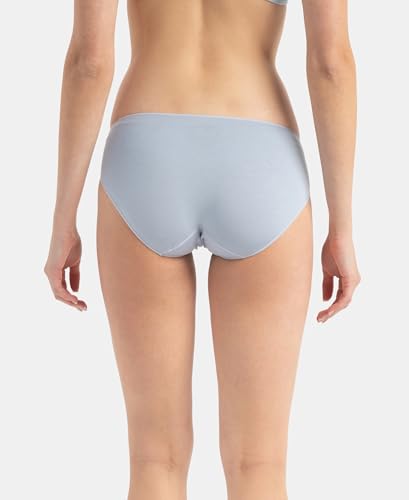 Image of Jockey 1803 Women's Medium Coverage Micro Modal Elastane Stretch Mid Waist Bikini Concealed Waistband and Stay Fresh Treatment