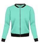 Hybrid & Company Womens Fashion Bomber Jacket KJK45122 8750 MINT XL