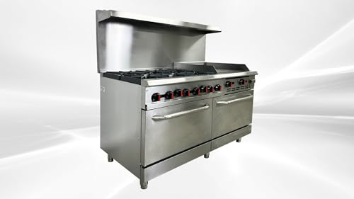 Comparison: Best 60 Stove 3 Commercial Double Oven Range Griddle Combo& Hot Plate Stove Top, ETL 60