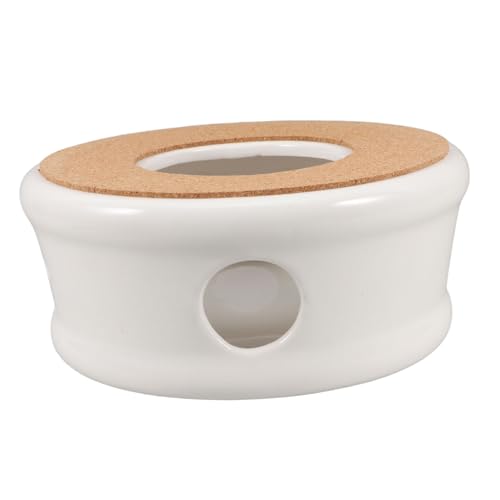 OHPHCALL Modern Teapot Warmer Tea Light Ceramic Base Quick Heat Tea Pot Heater for Home Office