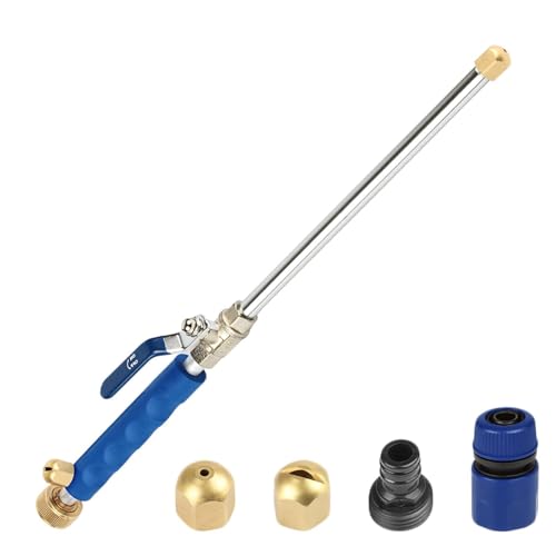 Outigu Hydro Jet - Lavadora eléctrica profunda de alta presión con extremo de manguera de jardín de latón, 2 boquillas para limpieza de ventanas al aire libre, lavado de agua del coche (tipo chorro +