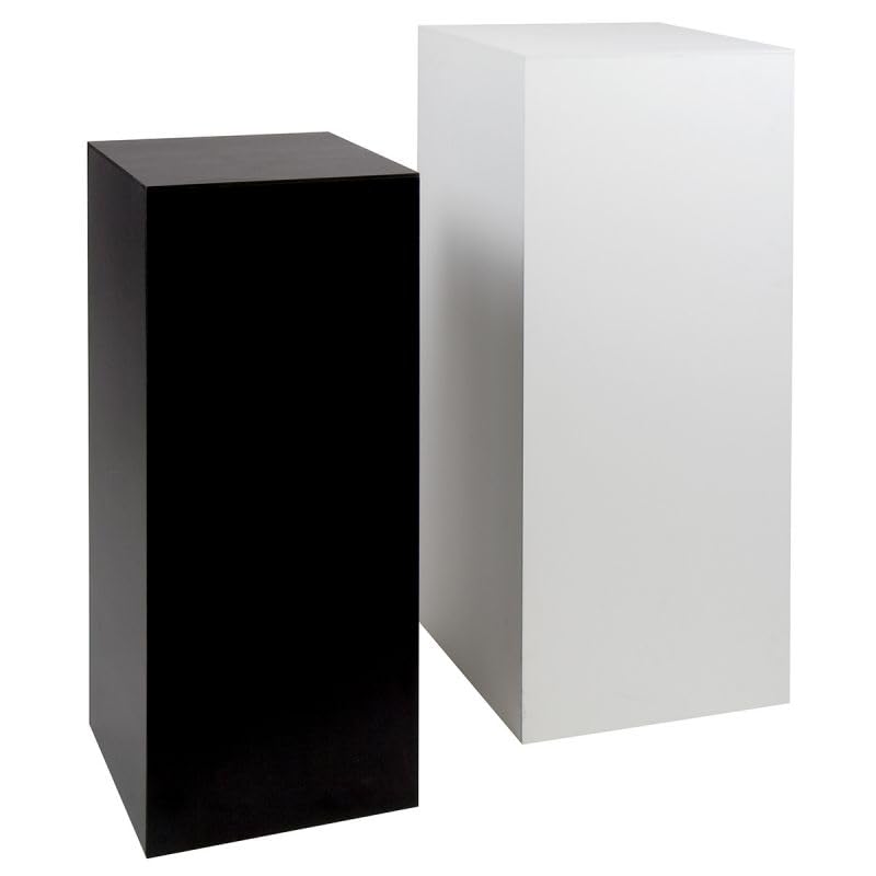 Image of shopPOPdisplays White Expanded PVC Display Pedestal - Lightweight, Portable & Durable for Events, Trade Shows - 50 lb. Capacity (11.5 inch W x 11.5 inch L x 30 inch H)