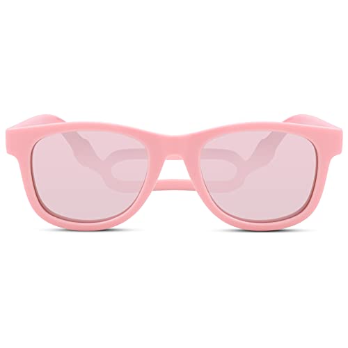 COASION Bendable Flexible Polarized Newborn Baby Sunglasses with Silicon Strap for Infant Boys Girls Age 0-12 Months CA90423