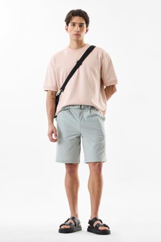 Image of SNITCH Men Casual Shorts | Regular Fit Mid Rise Solid Design | Lightweight 100% Nylon with Smooth Texture & Utility Pockets for Summer & Casual Wear