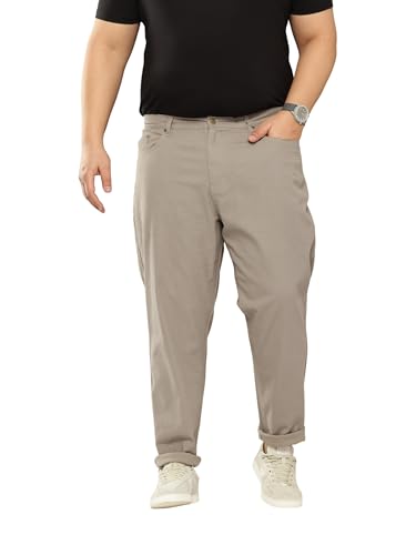 Image of Thomas Scott Men's | Smart | Plus Size | Regular Fit | 100% Cotton | Solid | 5 Pockets | Woven | Chinos | Trouser