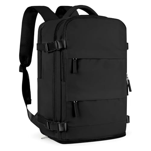 Mochila para Notebook Masculina Feminina para Notebook 17 Expansivel – Mochila executiva, Reforçada, Saídas USB e Fone, Impermeável, Escolar, Faculdade, Trabalho ou Viagem Preta Premium Steel Hook