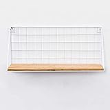 ✔ Einfache -Schwarz Metall farme und schönes MDF-Holz-Design zu hängen.Herrlich, langlebig und robust, Halterungen fest an Wand und Montagematerial .Constructed der schönen MDF-Holz mit schwarzem Metallrahmen