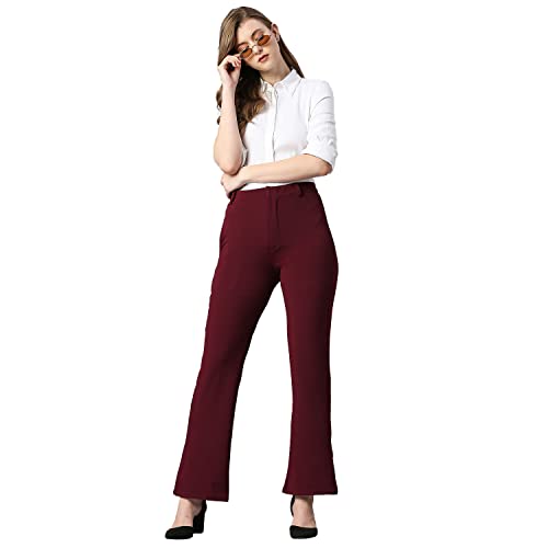 Image of Smarty Pants Women's Cotton Bell Bottom Formal Trouser