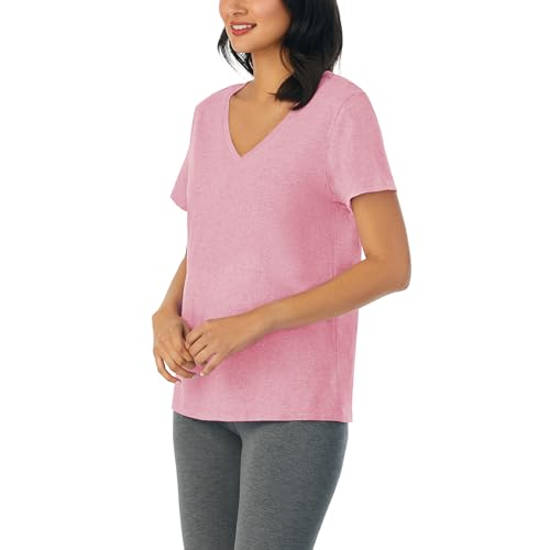 Image of Nautica Womens Sleep Shirt - Lightweight, Breathable Pajama Top - Cotton Knit Jersey V-Neck Sleepwear and Loungewear