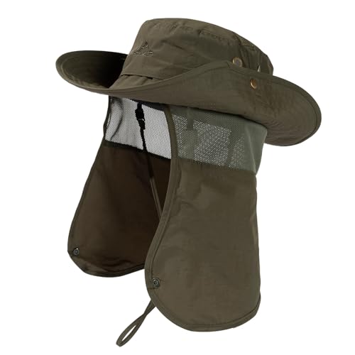 Image of Comhats Oversized XL XXL Waterproof UPF50+ Neck Flap Protection Cover Wide Brim Golf Packable Sun Hats for Men