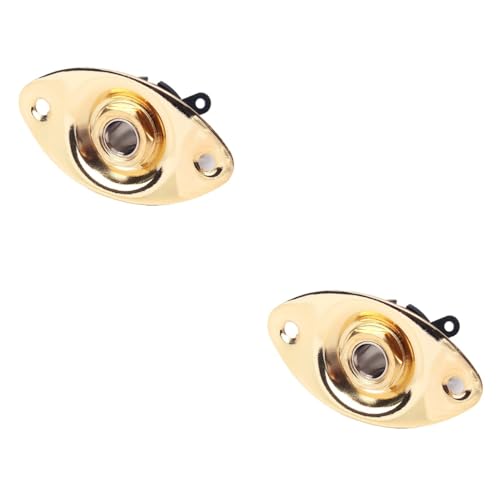 WHAMVOX 2piezas Conector Jack De Guitarra Ovalado Tornillos De Montaje Para Guitarras Eléctricas y Bajos...
