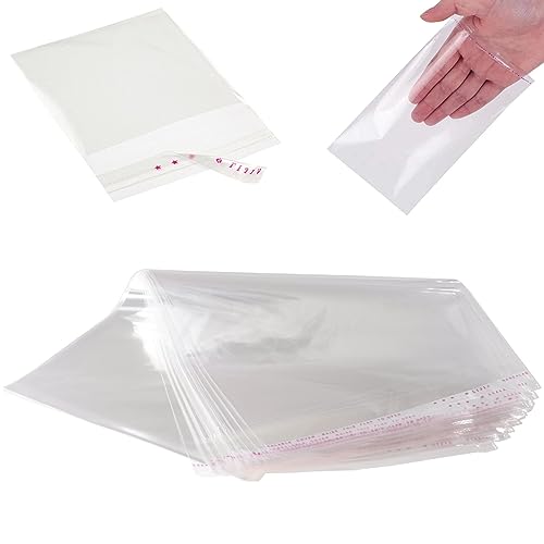 DIY-24H | 87 Größen frei wählbar | OPP Flachbeutel transparent selbstklebend Tüten Peel & Seal Folientüten aus durchsichtigem Kunststoff Zellophan-Hüllen (100 Stück, 8 x 10 cm)