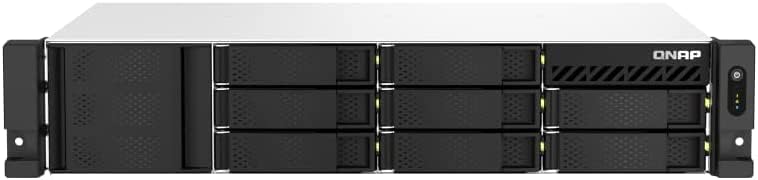 Image of QNAP TS-873AeU-RP-4G-US 8 Bay High-Speed Short Depth Rackmount Rackmount Dual-2.5GbE NAS AMD Ryzen CPU, 4GB DDR4 Memory and 2.5GbE (2.5G /1G /100M) Network Connectivity (Diskless)