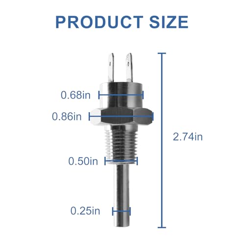 Screw Man Heater Thermistor Stainless Steel Replacement Part 42001-0053S Fits for Pentair Pool Heater Sta-Rite MasterTemp Max-E-Therm Pool and Spa Heater Elecrical System