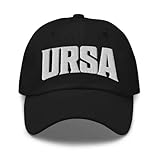 Merch Town Ursa Baseball Cap Ursa Dad Hat Illinois IL Hat Embroidered Souvenir Black