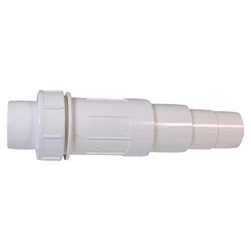 Image of Midline Valve 567SD400 Heavy Duty PVC Repair Coupling; Expandable Pipe Fitting; 4 in.; White Plastic